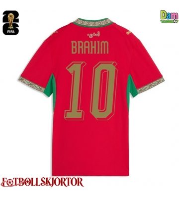 Marocko Brahim Diaz #10 Hemmatröja Dam VM 2026 Kortärmad